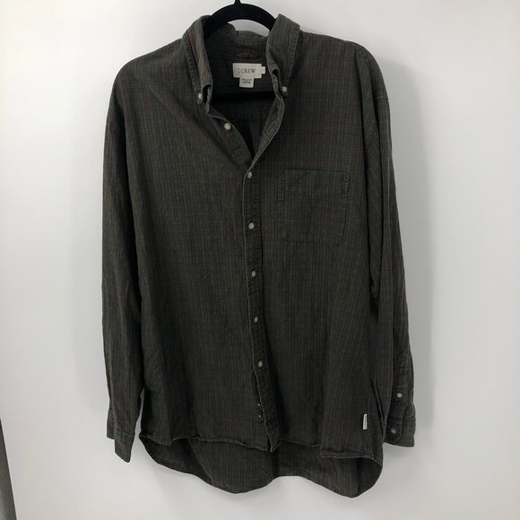 J. Crew Other - J. Crew Mens Plaid 100% Cotton Button Shirt Sz L